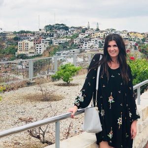 Free People Oxford Embroidered Mini Dress